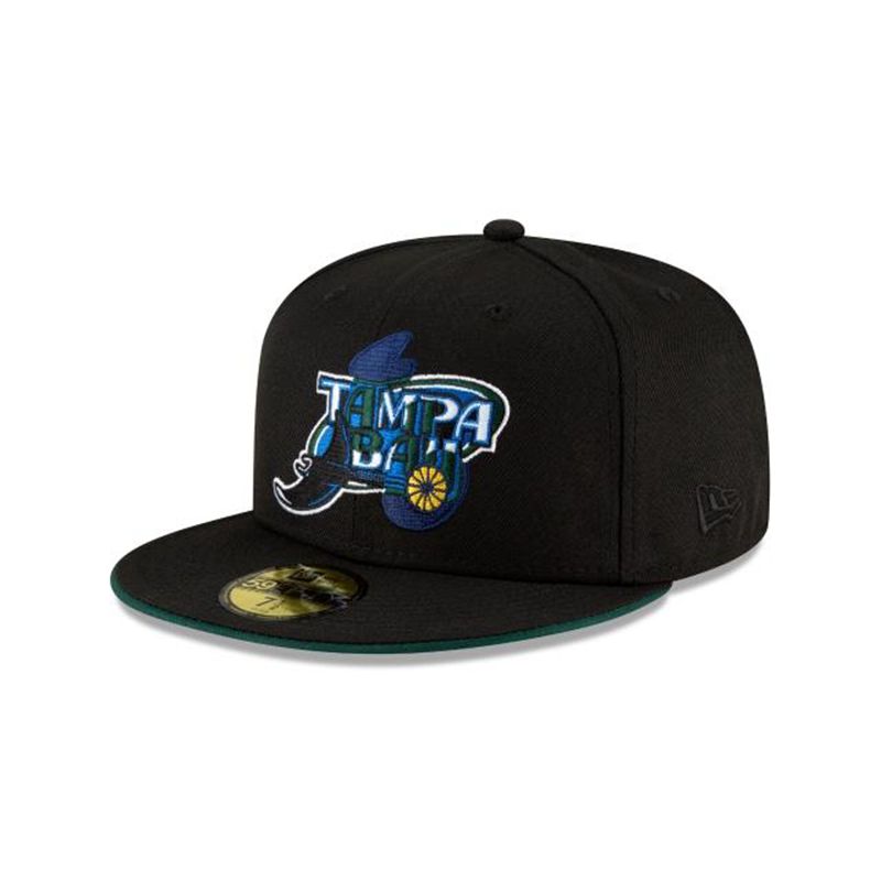 MLB Tampa Bay Rays Double Logo 59Fifty Fitted (RPX1765) - Blue New Era Caps